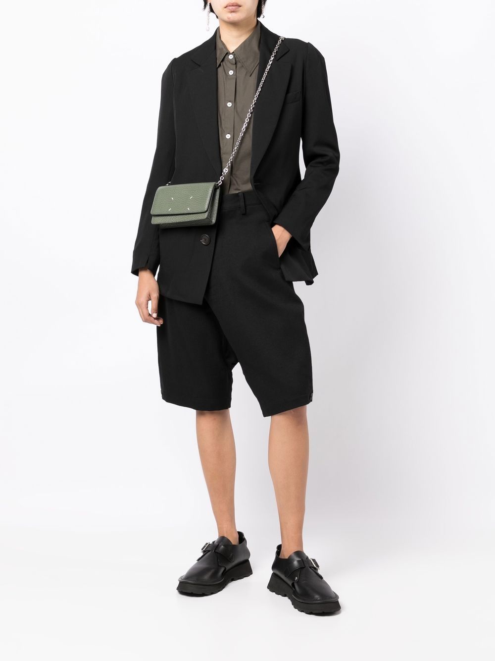 Yohji Yamamoto Blazer met gestrikte taille - Zwart