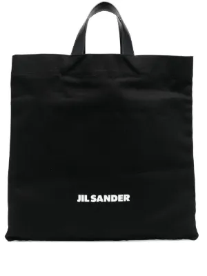 Jil Sander Book Canvas Tote Bag | Black | FARFETCH