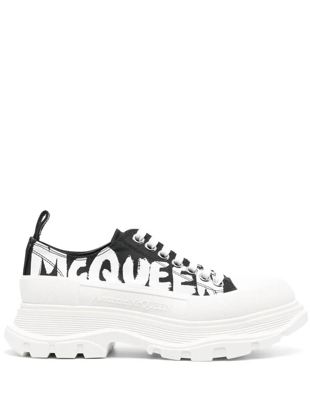 

Alexander McQueen Graffiti-print low-top sneakers - Black