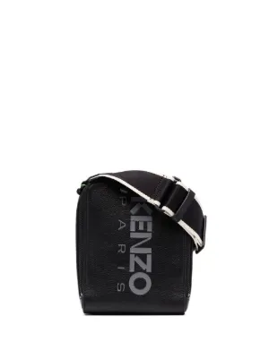 KENZO Logo Large Crossbody Bag in Black for Men