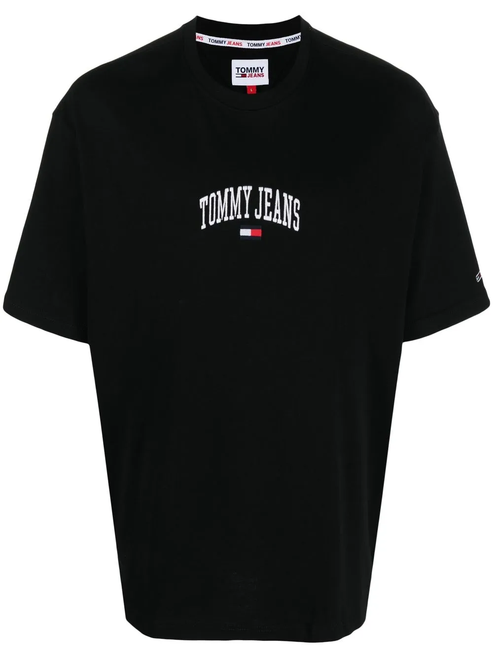 

Tommy Jeans playera con parche del logo - Negro