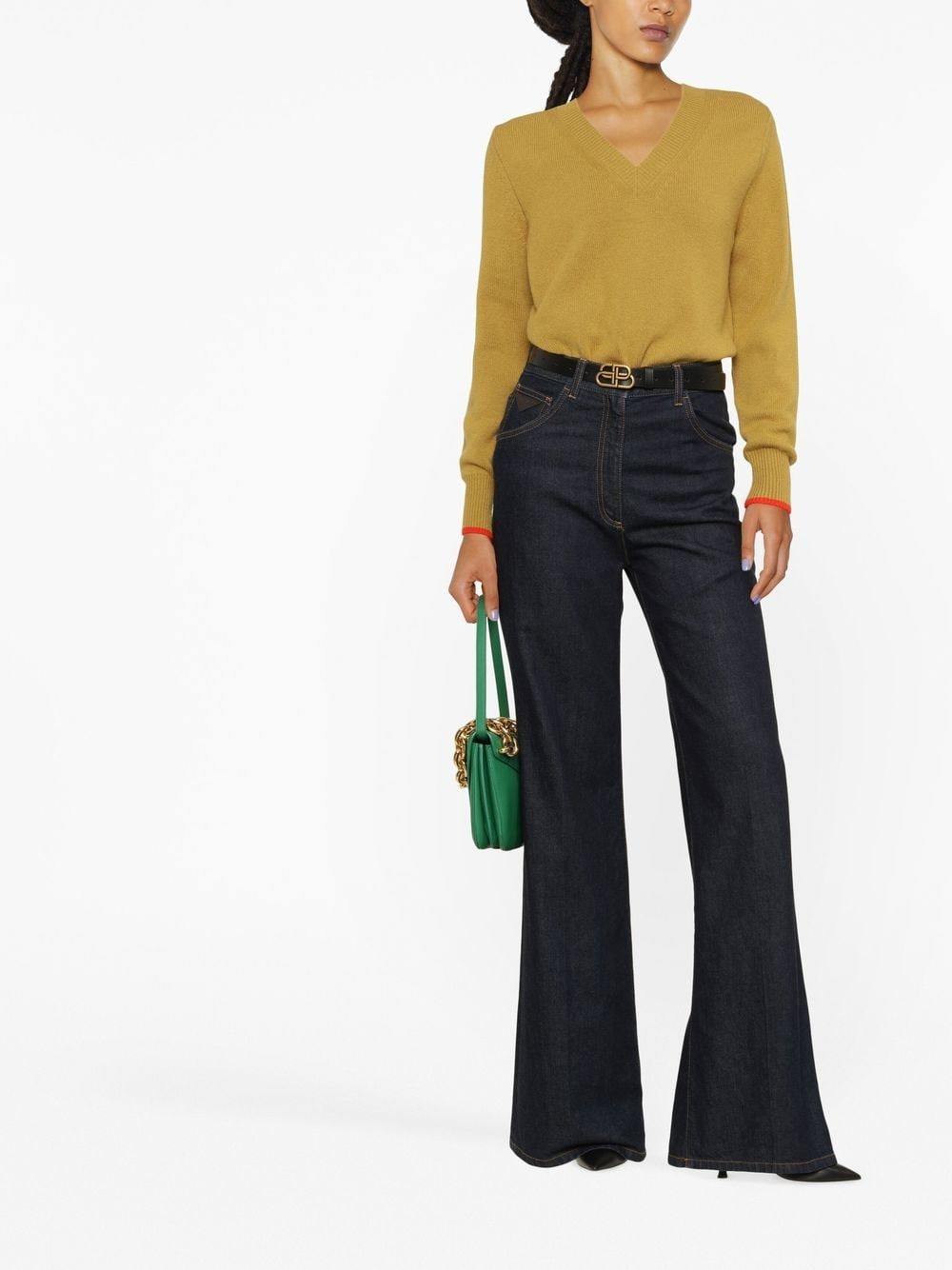 Victoria Beckham Trui met V-hals - Groen