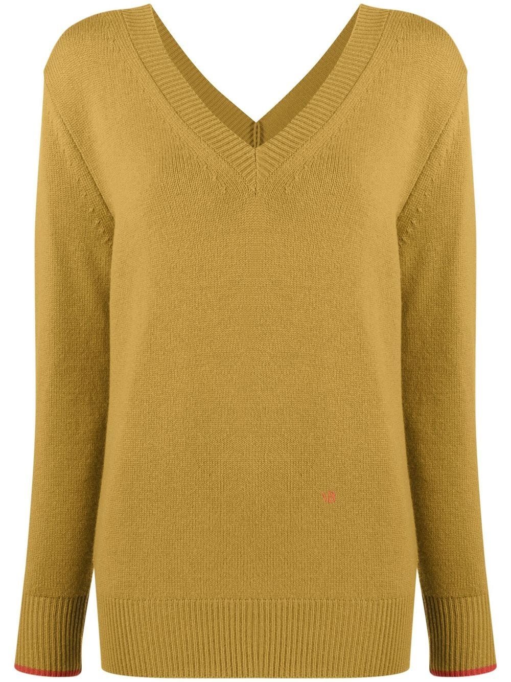 VICTORIA BECKHAM DOUBLE V-NECK JUMPER