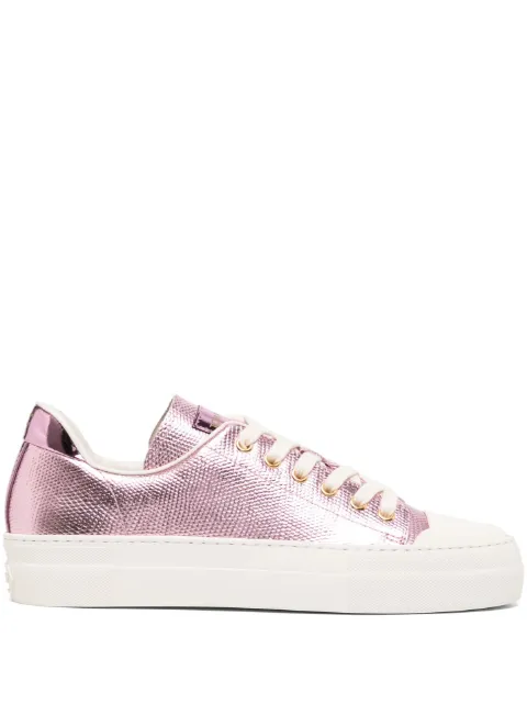 TOM FORD City metallic-finish sneakers