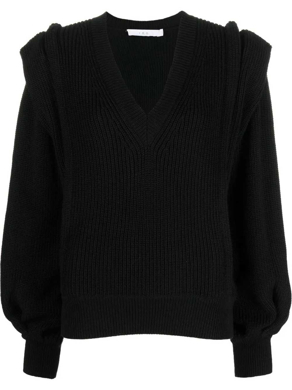 

IRO layered-detail V-neck jumper - Black