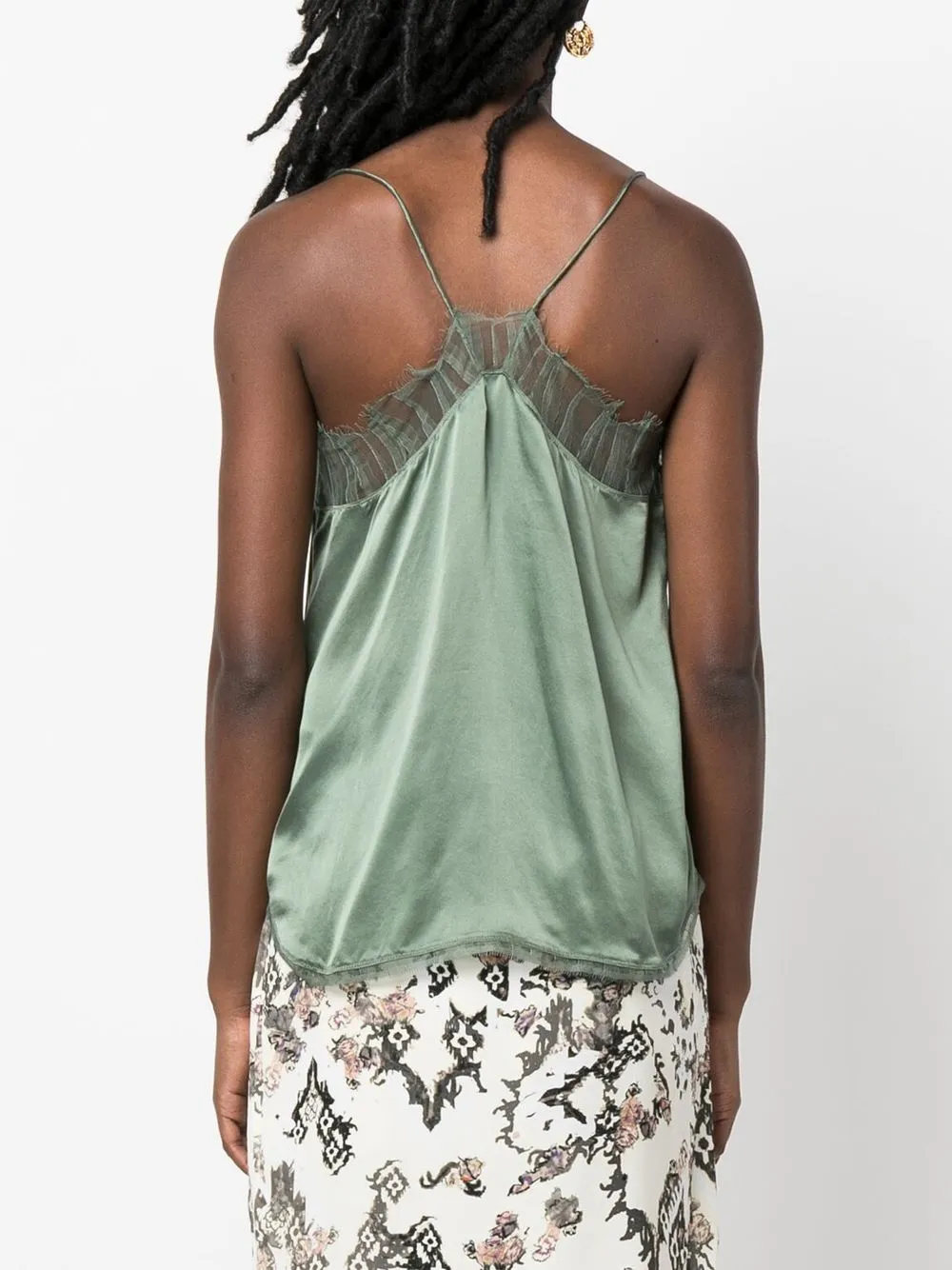 IRO Berwyn lace-trimmed Silk Top - Farfetch