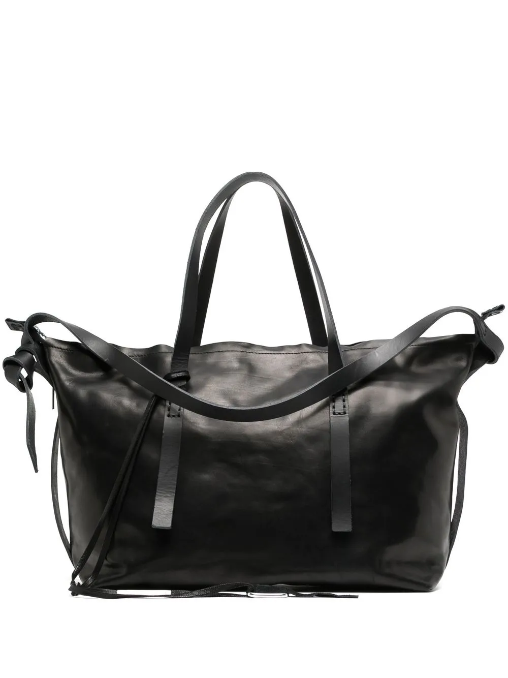 Shop Boris Bidjan Saberi Laces Detail Large Tote Bag In Black