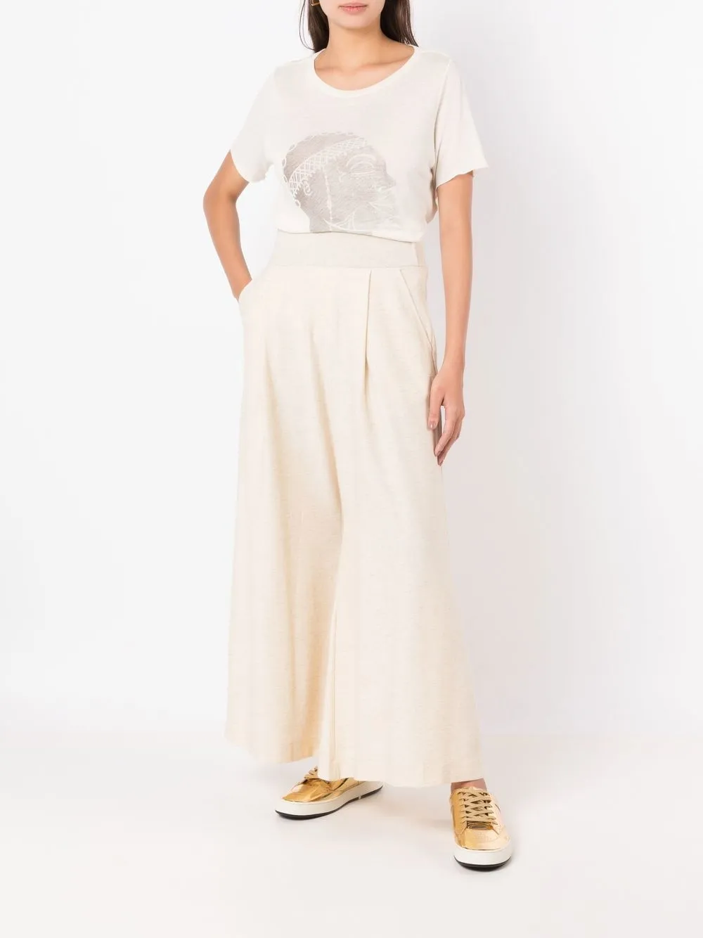 Osklen T-shirt met print - Beige