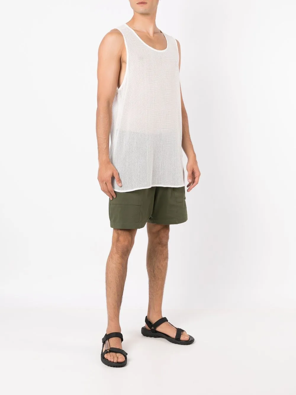 Osklen Tanktop met mesh - Wit