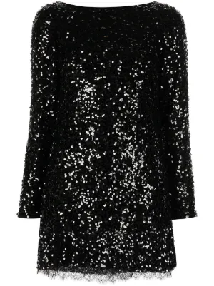 Farfetch Donna Abbigliamento Vestiti Vestiti paillettes Nero Abito corto Cameron con paillettes 