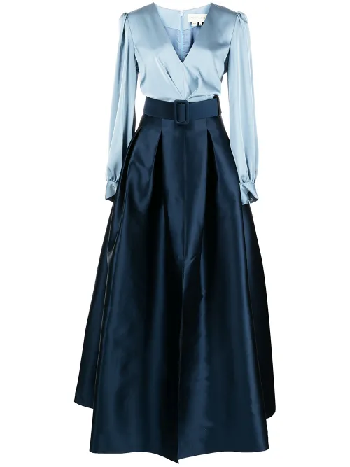 Robe longue Zoe à taille satiné - Sachin & Babi - Modalova