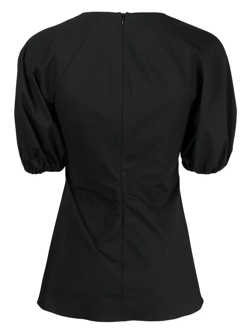 Shop Rosetta Getty Twisted-neckline Detail Blouse In Black