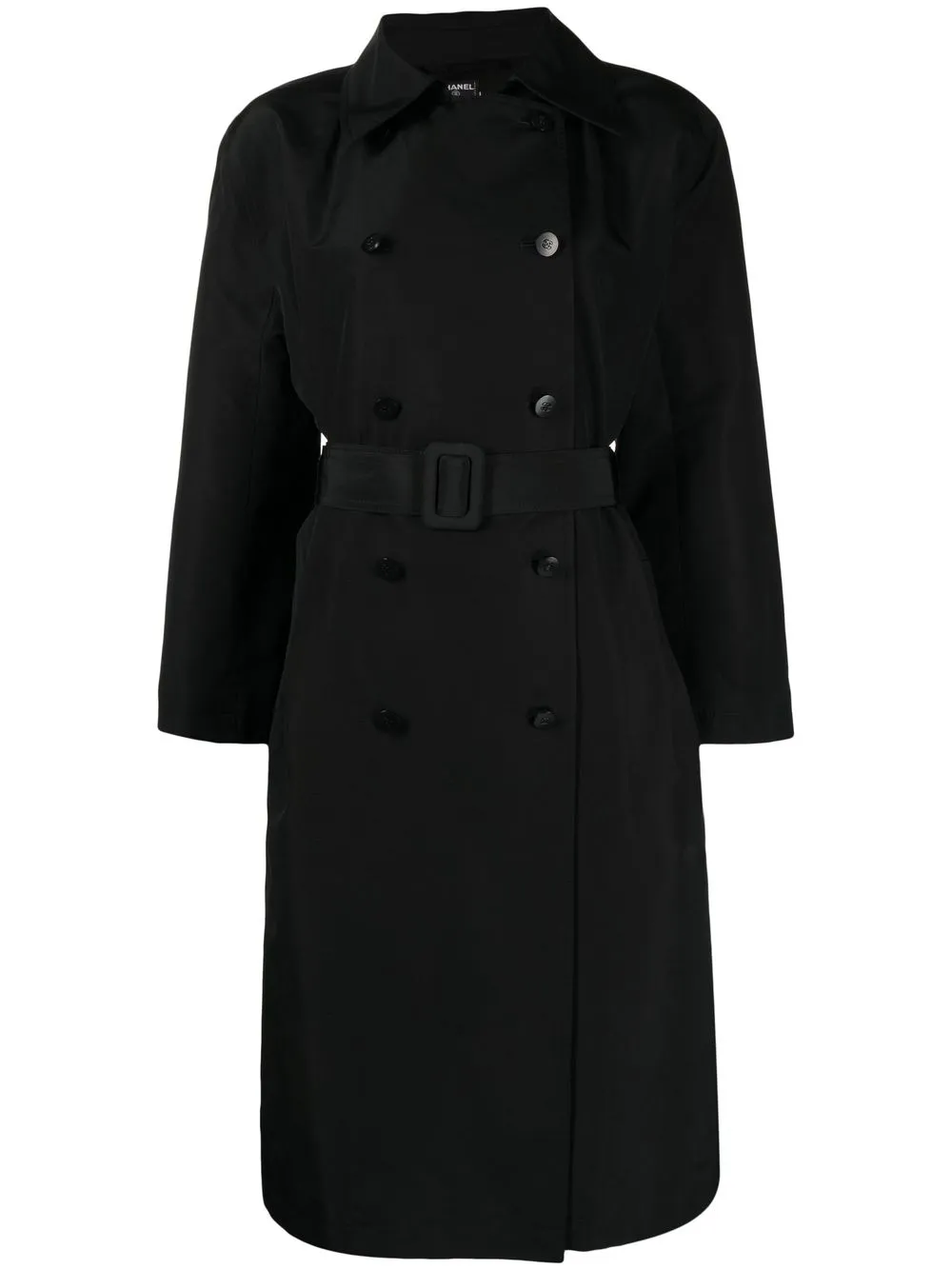

CHANEL Pre-Owned 1998 silk trench coat - Black
