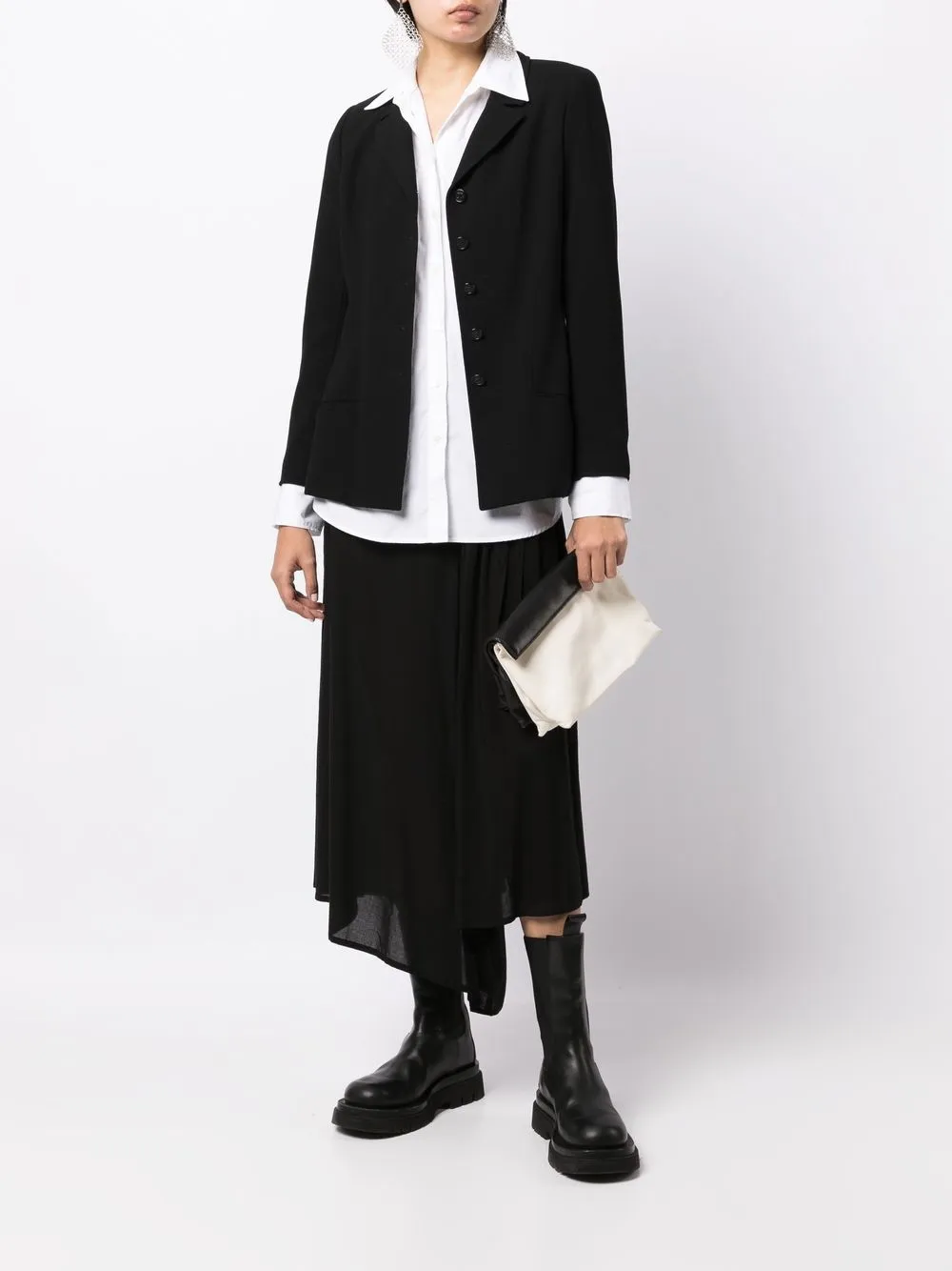 CHANEL Pre-Owned 1997 blazer met gekerfde revers - Zwart