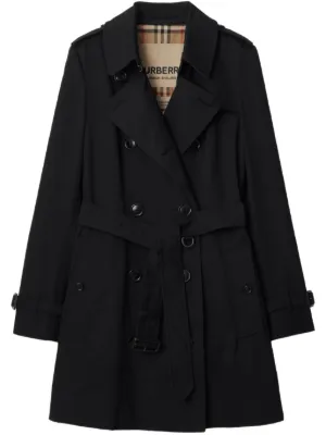 Burberry ケンジントン カシミアトレンチコート | ブラック | FARFETCH JP