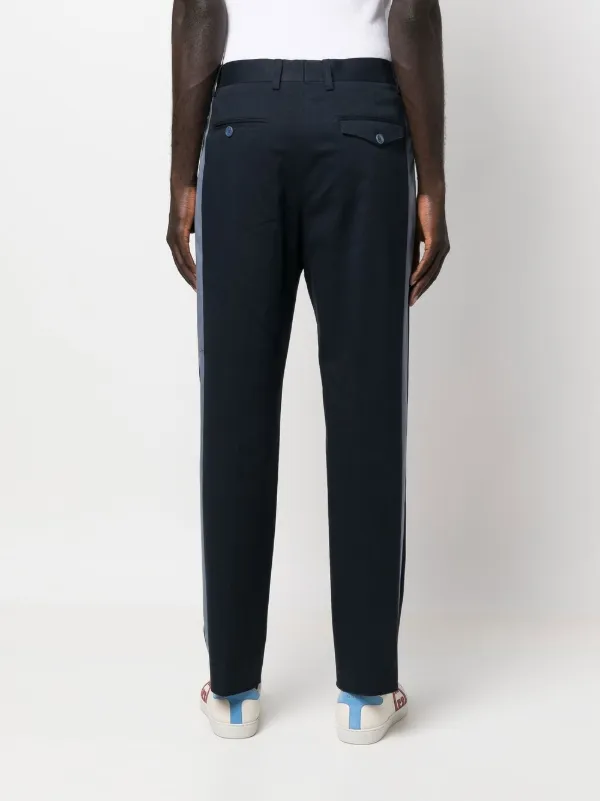 数量は多 ETRO side-stripe straight-leg Trousers | Blue | FARFETCH パンツ