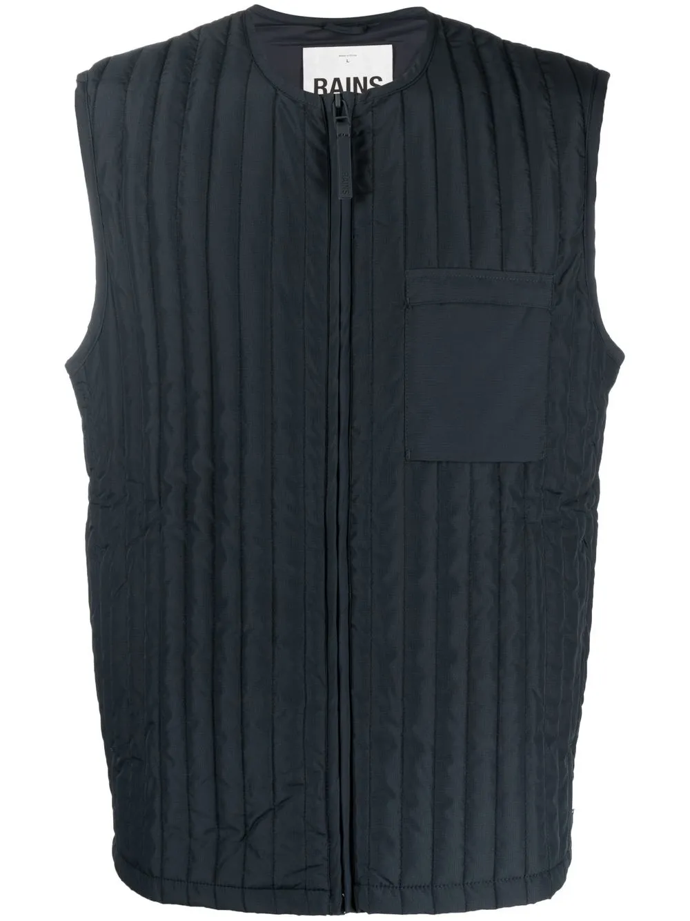 

Rains quilted zip-up gilet - NAVY