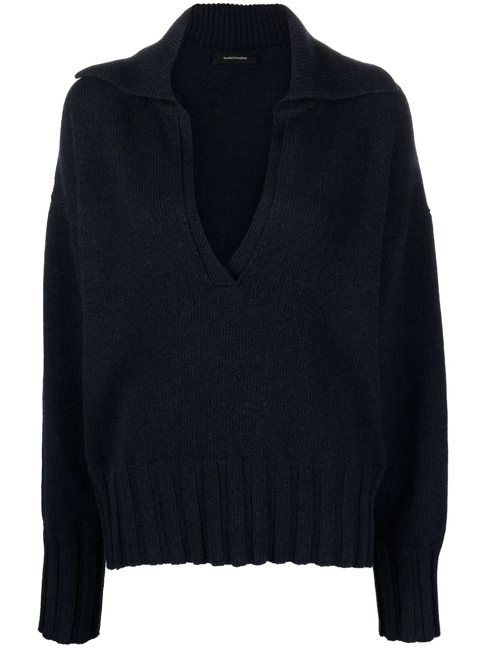 

Made in Tomboy long-sleeve knitted wool jumper - Blue