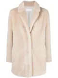 Yves Salomon shearling-trim single-breasted coat - Neutrals