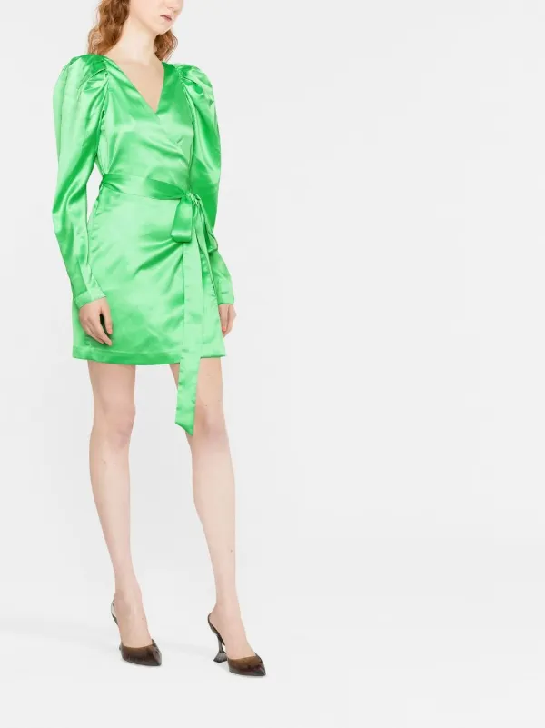 rotate birger christensen green dress