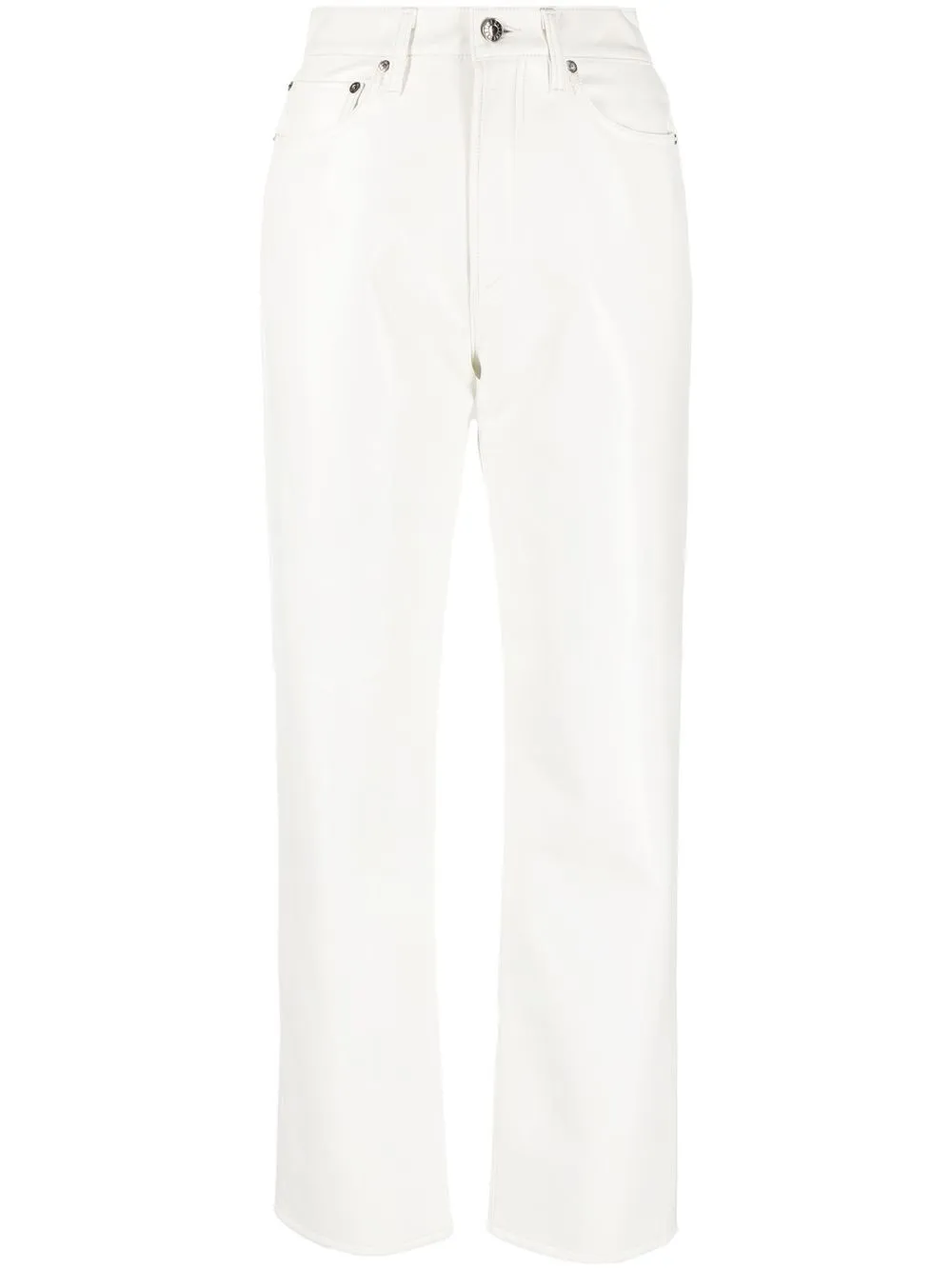 

AGOLDE mid-rise straight-leg trousers - White