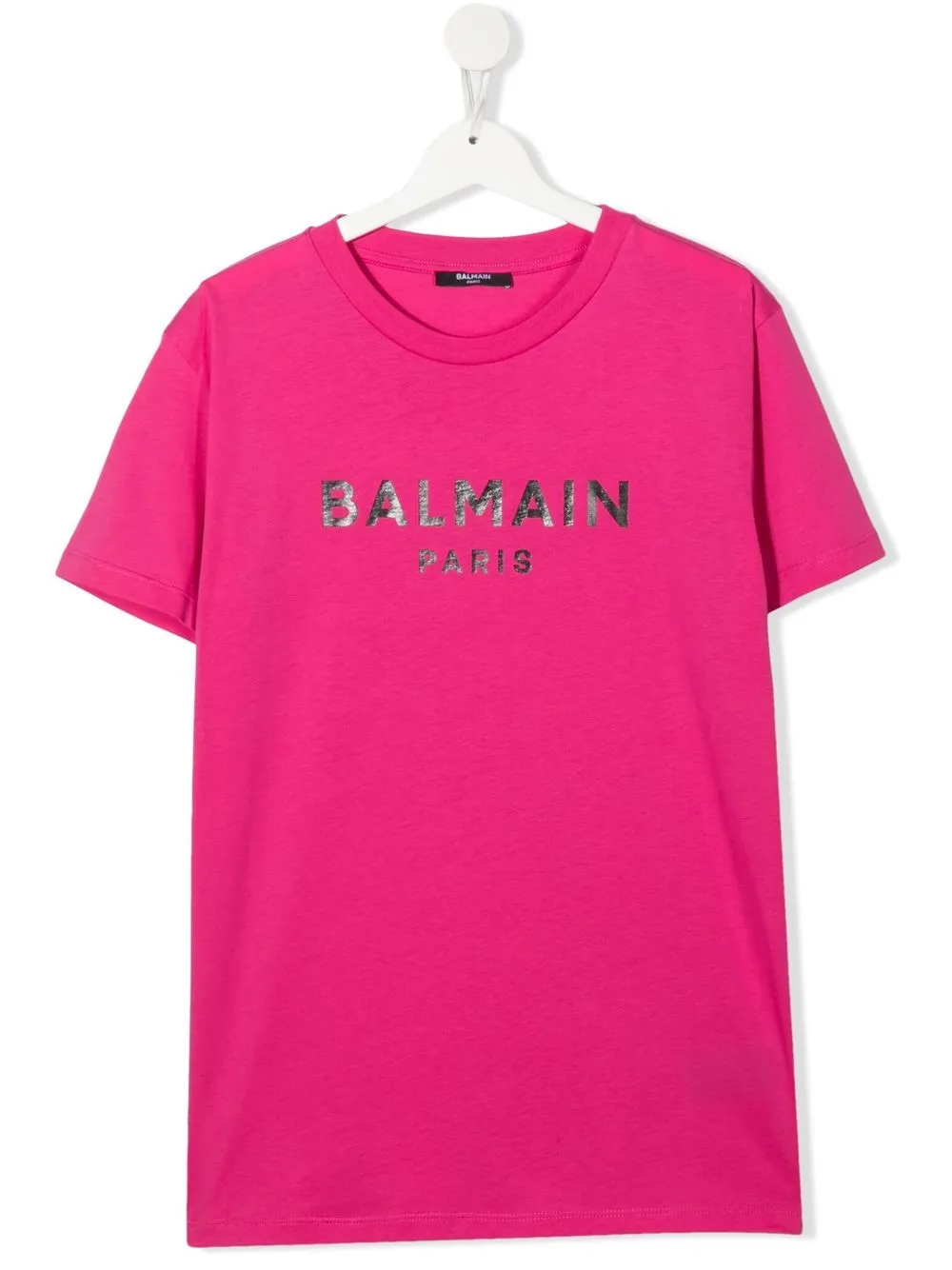 

Balmain Kids playera con logo estampado - Rosado