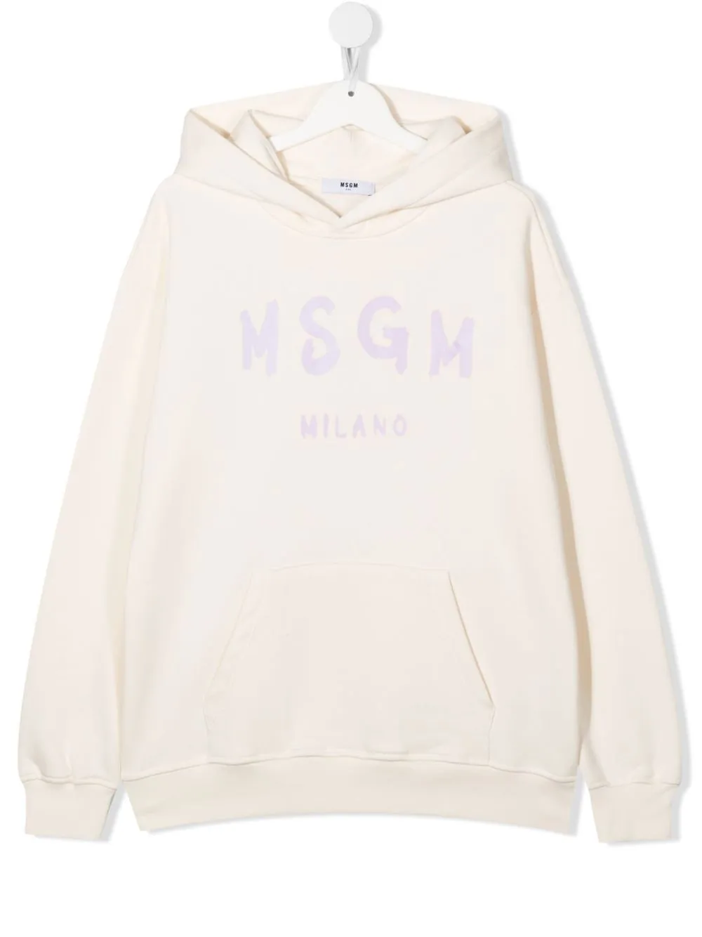 

MSGM Kids hoodie con logo estampado - Neutro