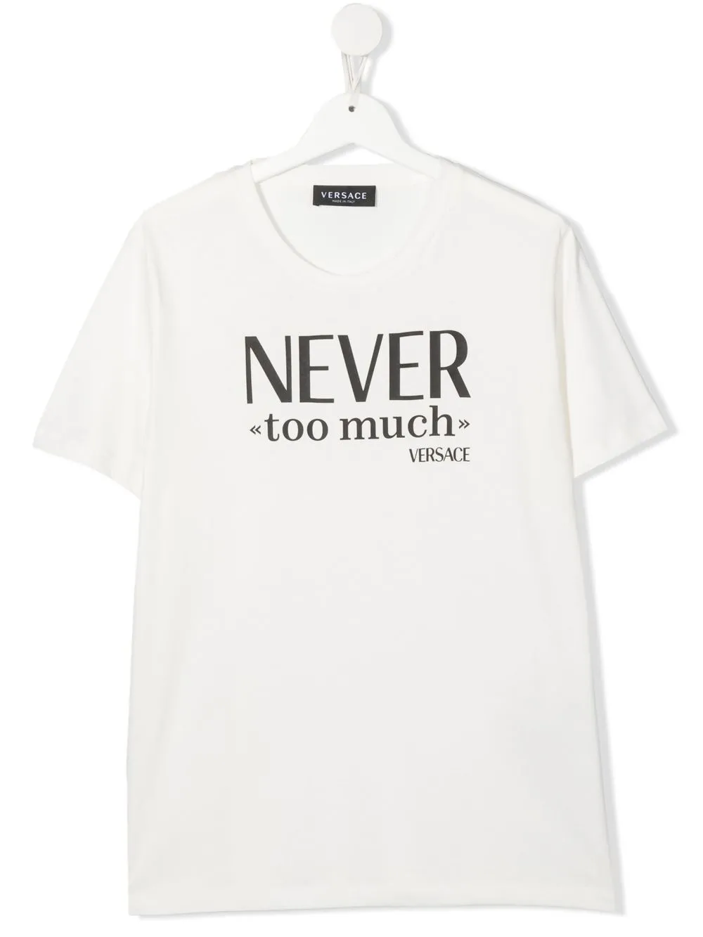 

Versace Kids slogan crew-neck T-shirt - White