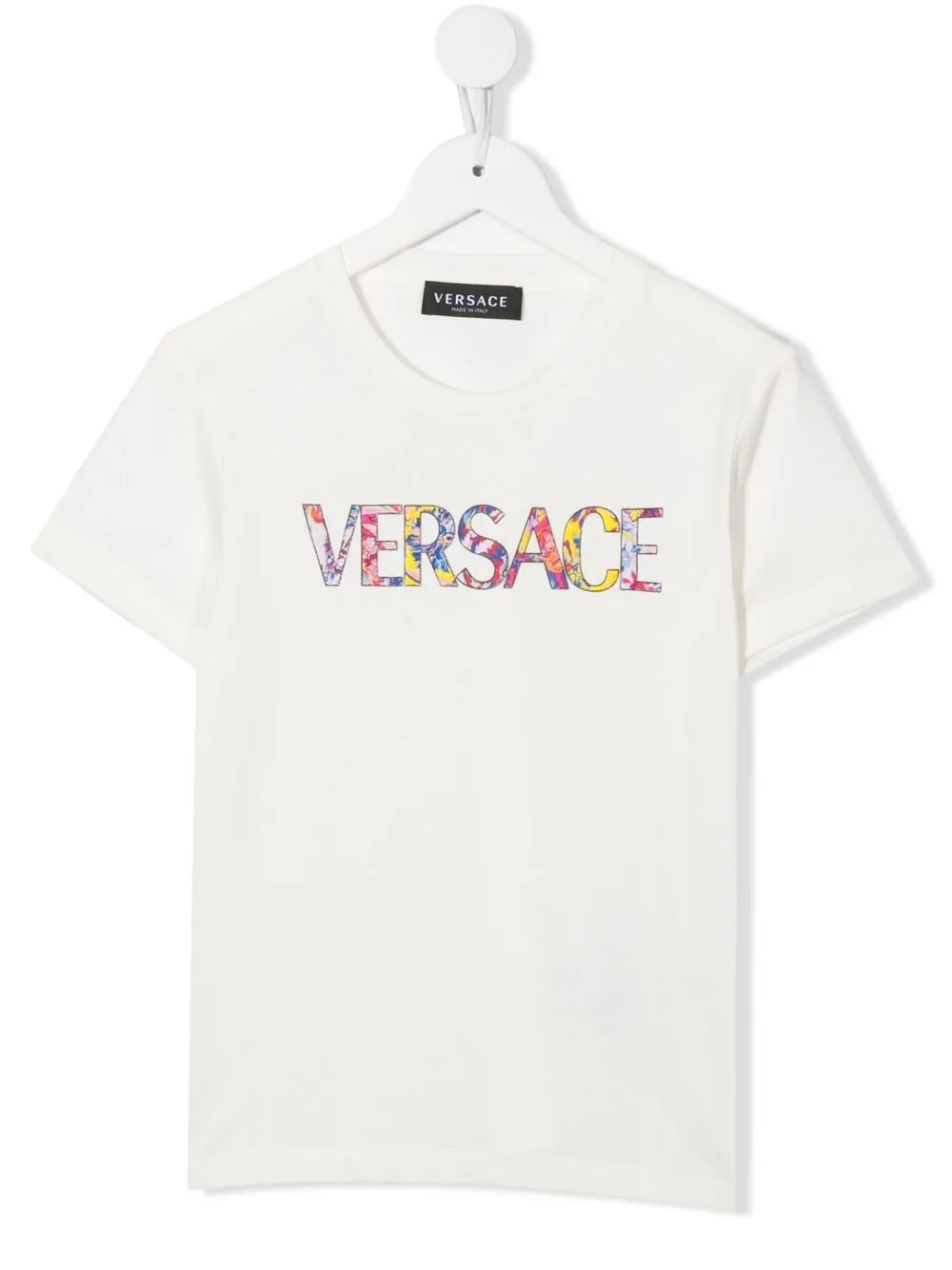 

Versace Kids playera con logo estampado - Blanco