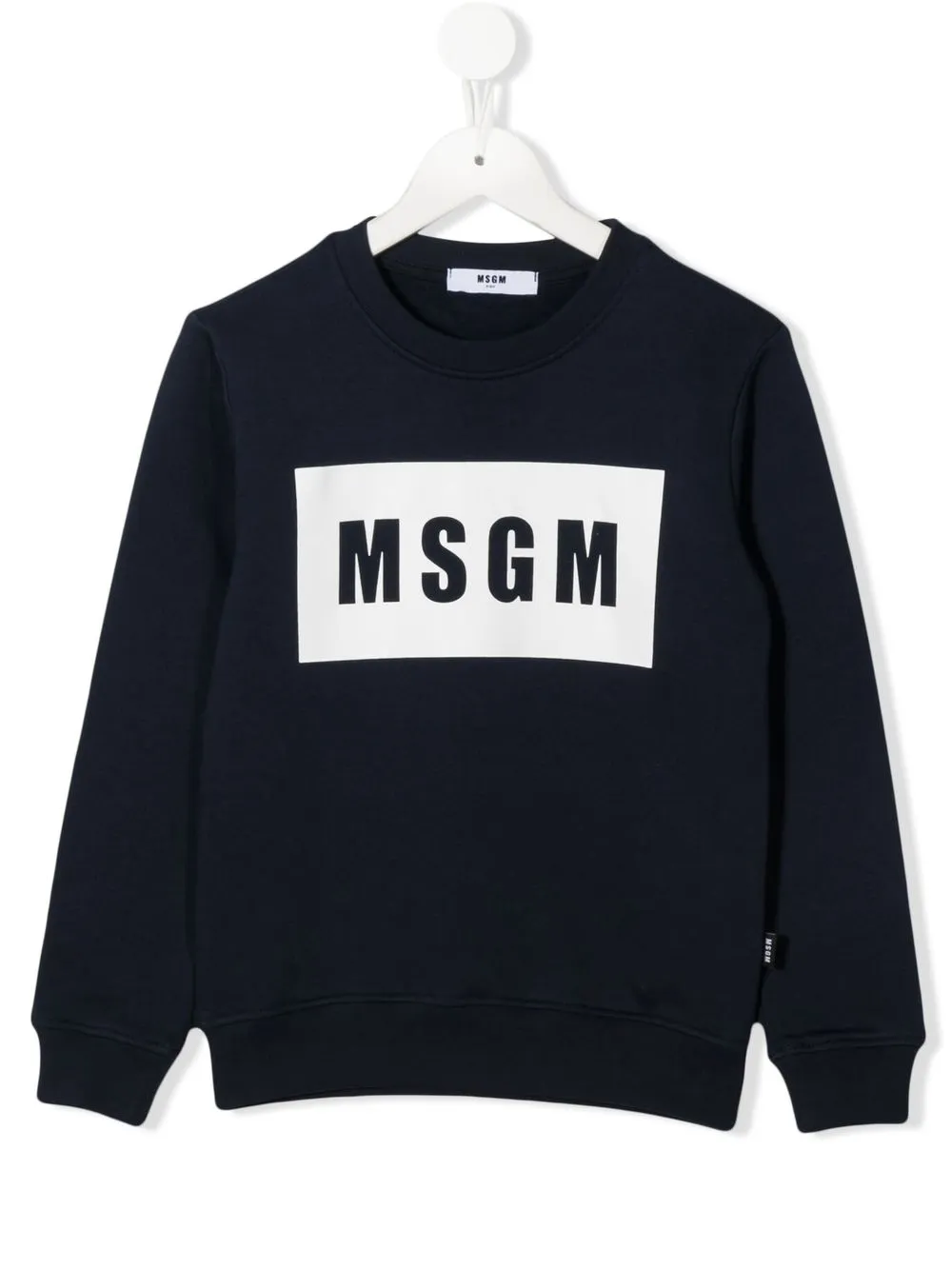 

MSGM Kids logo-print detail sweatshirt - Blue