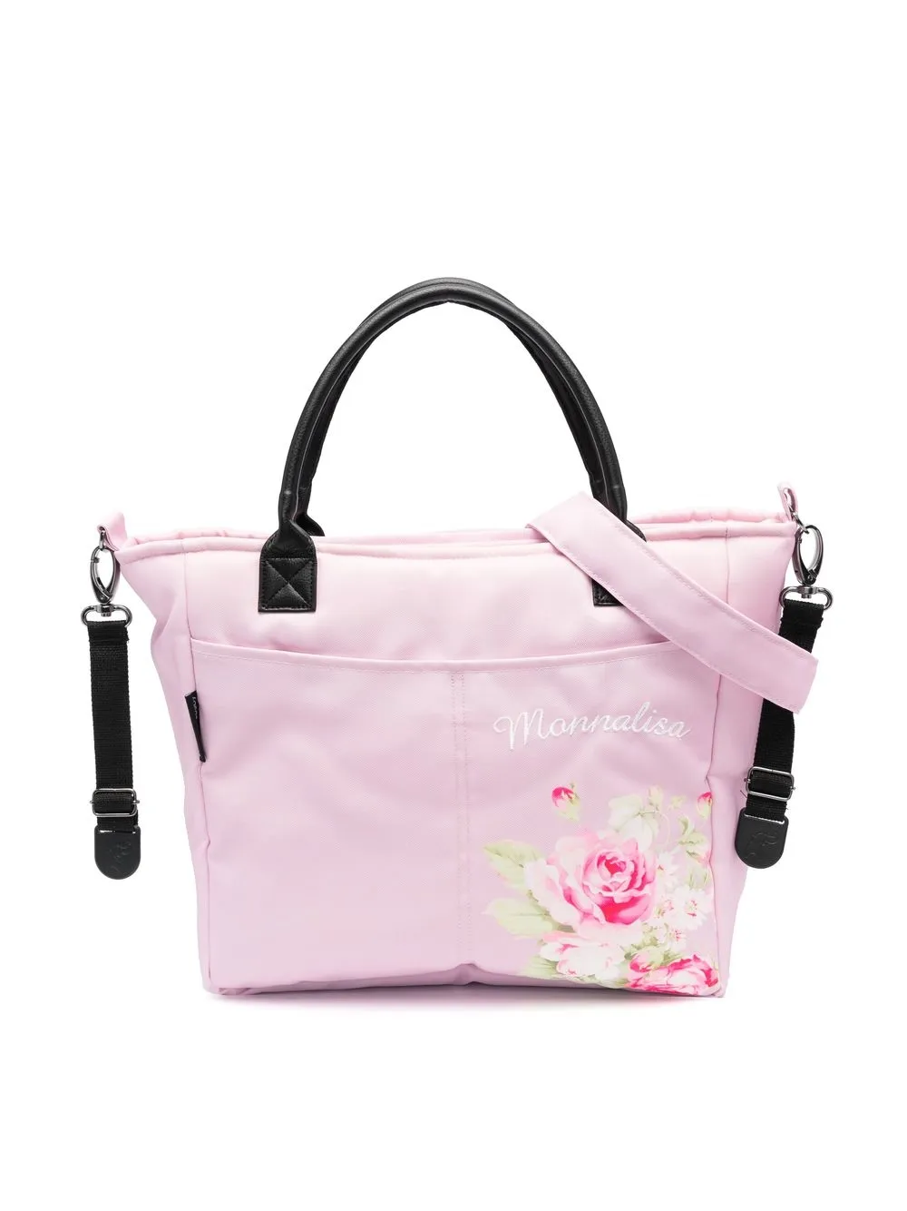 

Monnalisa logo-embroidered baby changing bag - Pink