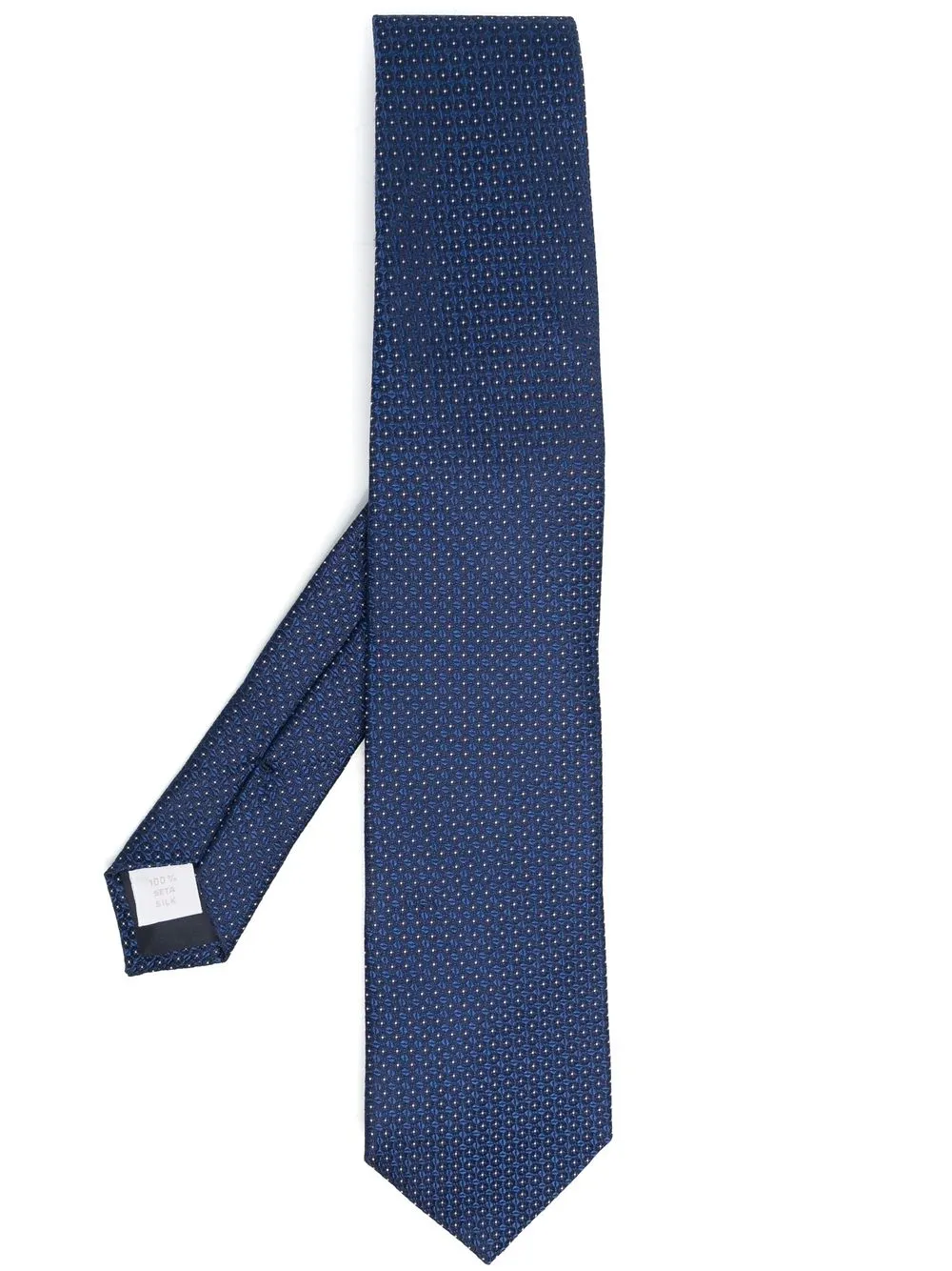 

D4.0 corbata de seda con estampado de lunares - Azul