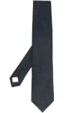 D4.0 polka-dot silk tie - Blue