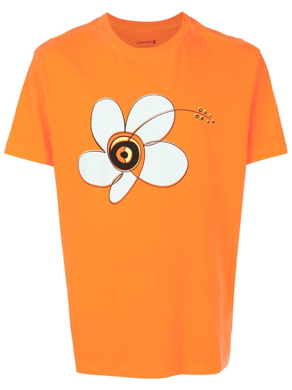 Osklen Graphic-print Detail T-shirt In Orange