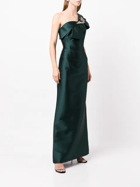 Sachin & Babi Ines crystal-embellished satin gown F221G13 - 2