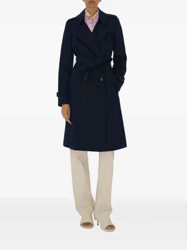 Burberry Chelsea Heritage double-breasted Trench Coat | Blue
