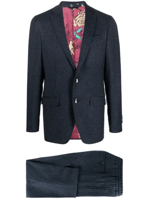 etro 迷你菱纹修身西装套装