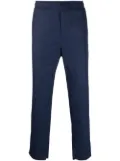 ETRO logo-tape virgin wool trousers - Blue