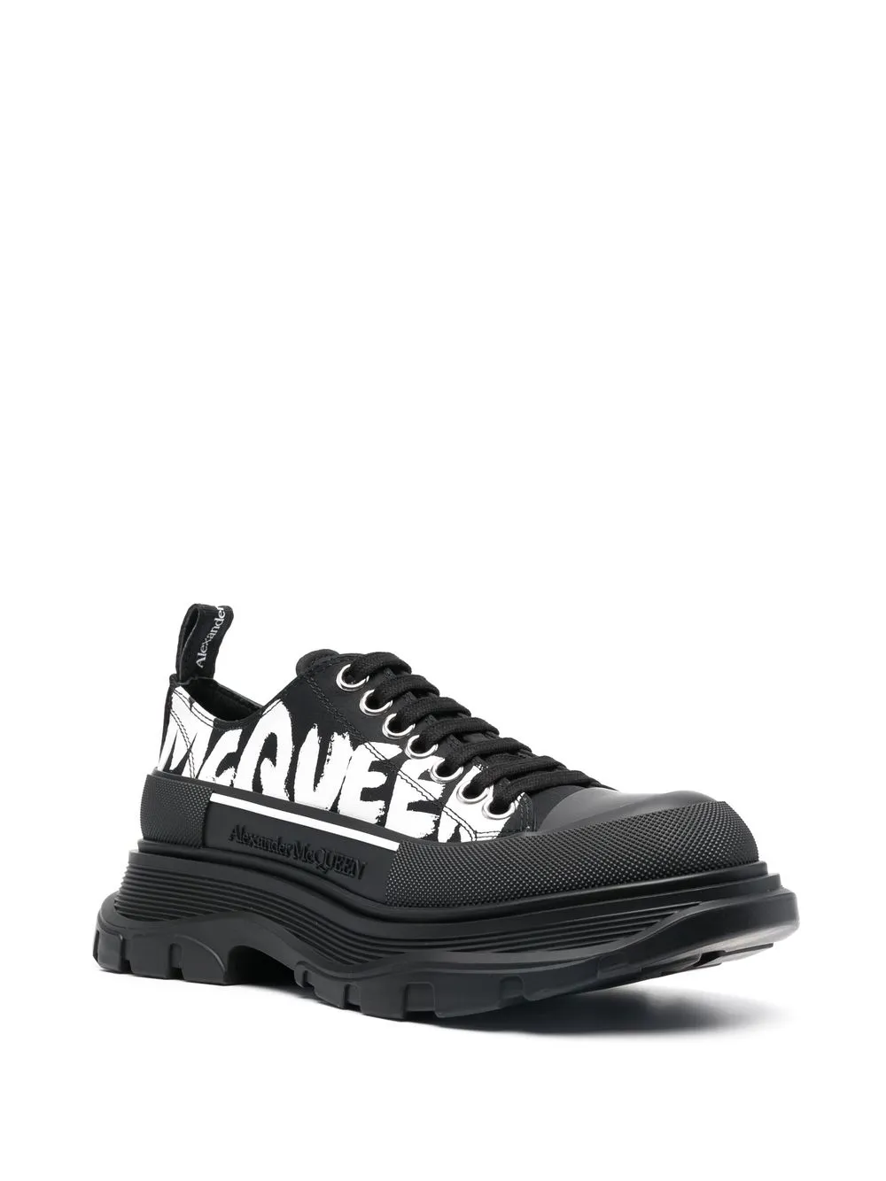 Alexander McQueen Sneakers met graffiti-print - Zwart