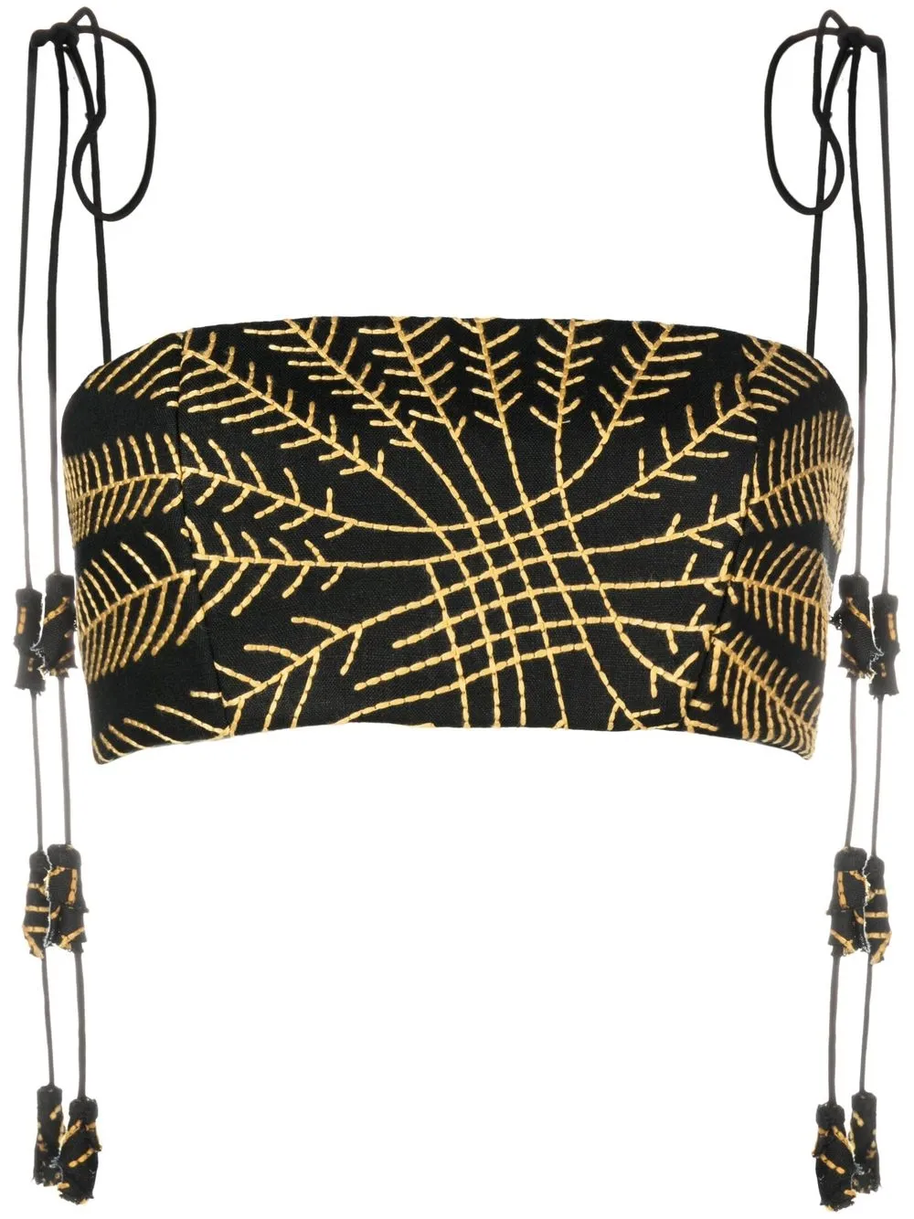 

Alexis Sophie embroidered-leaf top - Black
