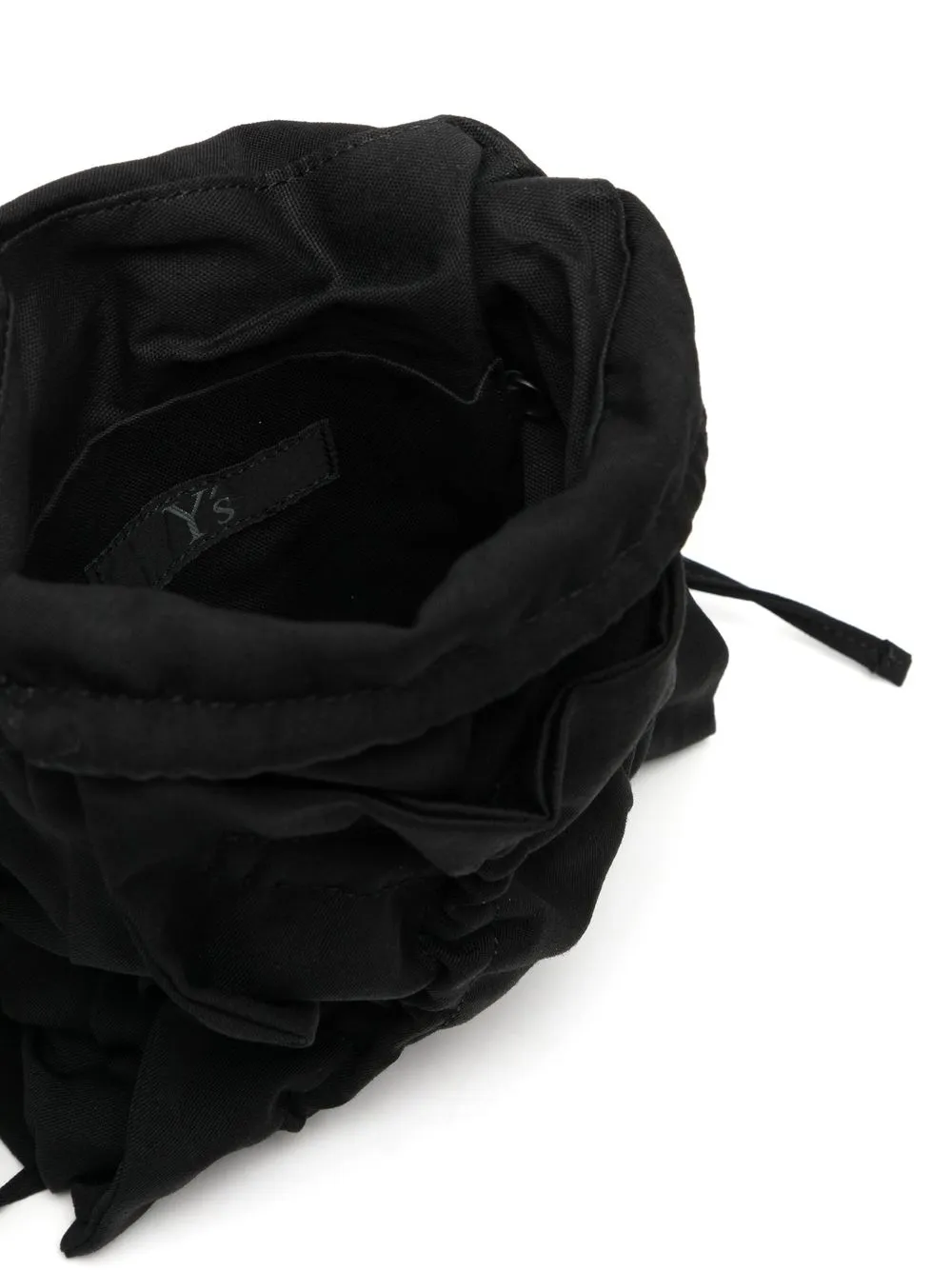 Y's Mini Drawstring Wool Bucket Bag Farfetch