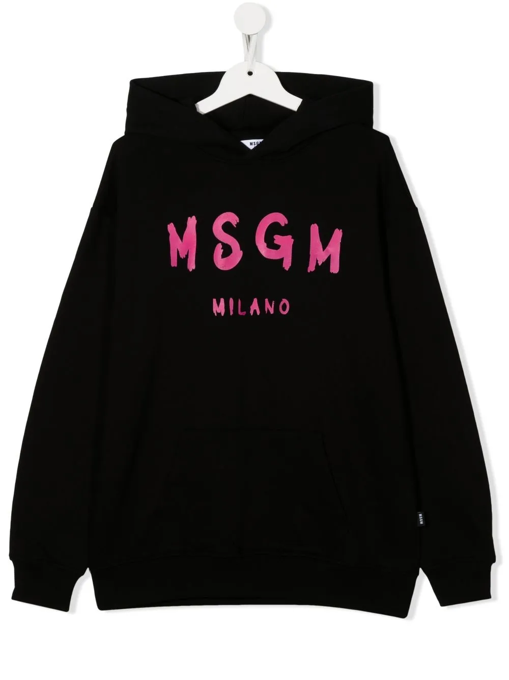 

MSGM Kids hoodie con logo estampado - Negro