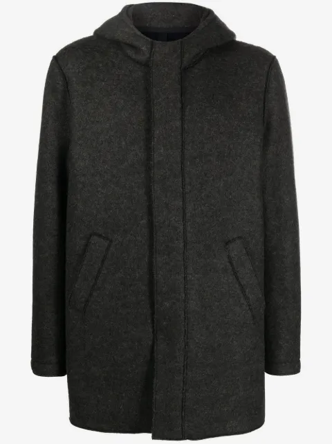 Harris Wharf London hooded wool coat