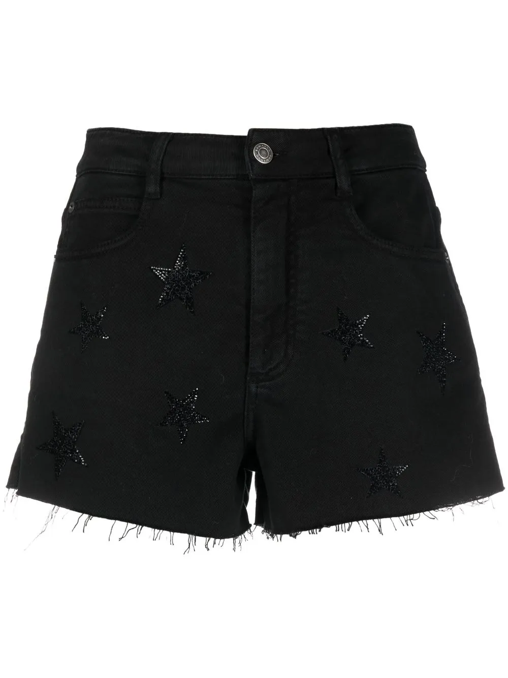 

ERMANNO FIRENZE shorts de mezclilla con tiro alto - Negro