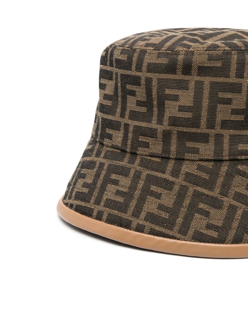 Shop Fendi Ff Monogram Bucket Hat In Braun