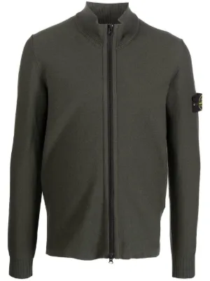 Stone island jumper with hot sale zip