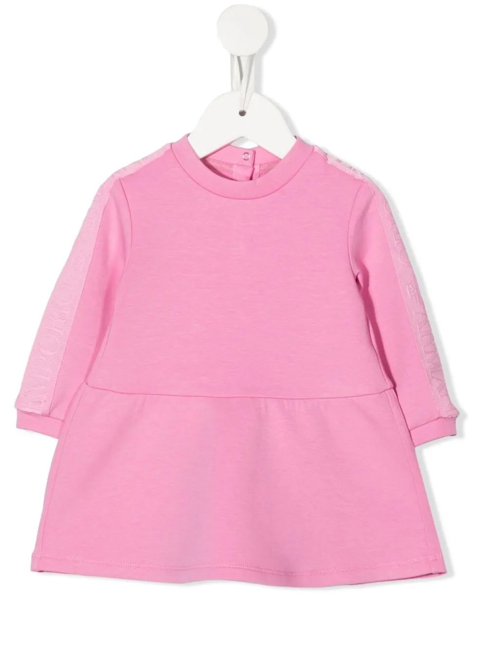 

Emporio Armani Kids vestido tipo suéter con franja del logo - Rosado