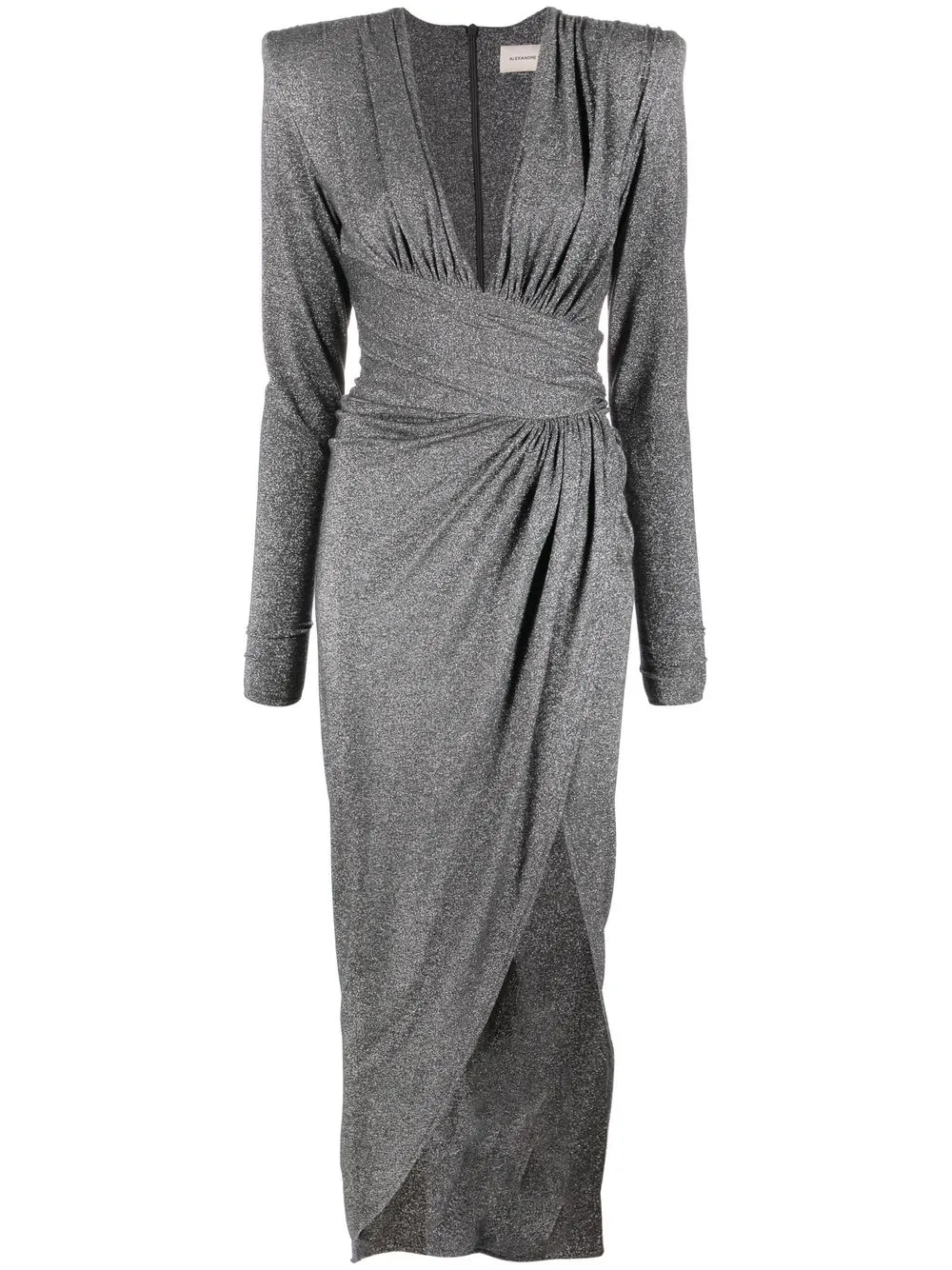 

Alexandre Vauthier ruched maxi dress - Silver