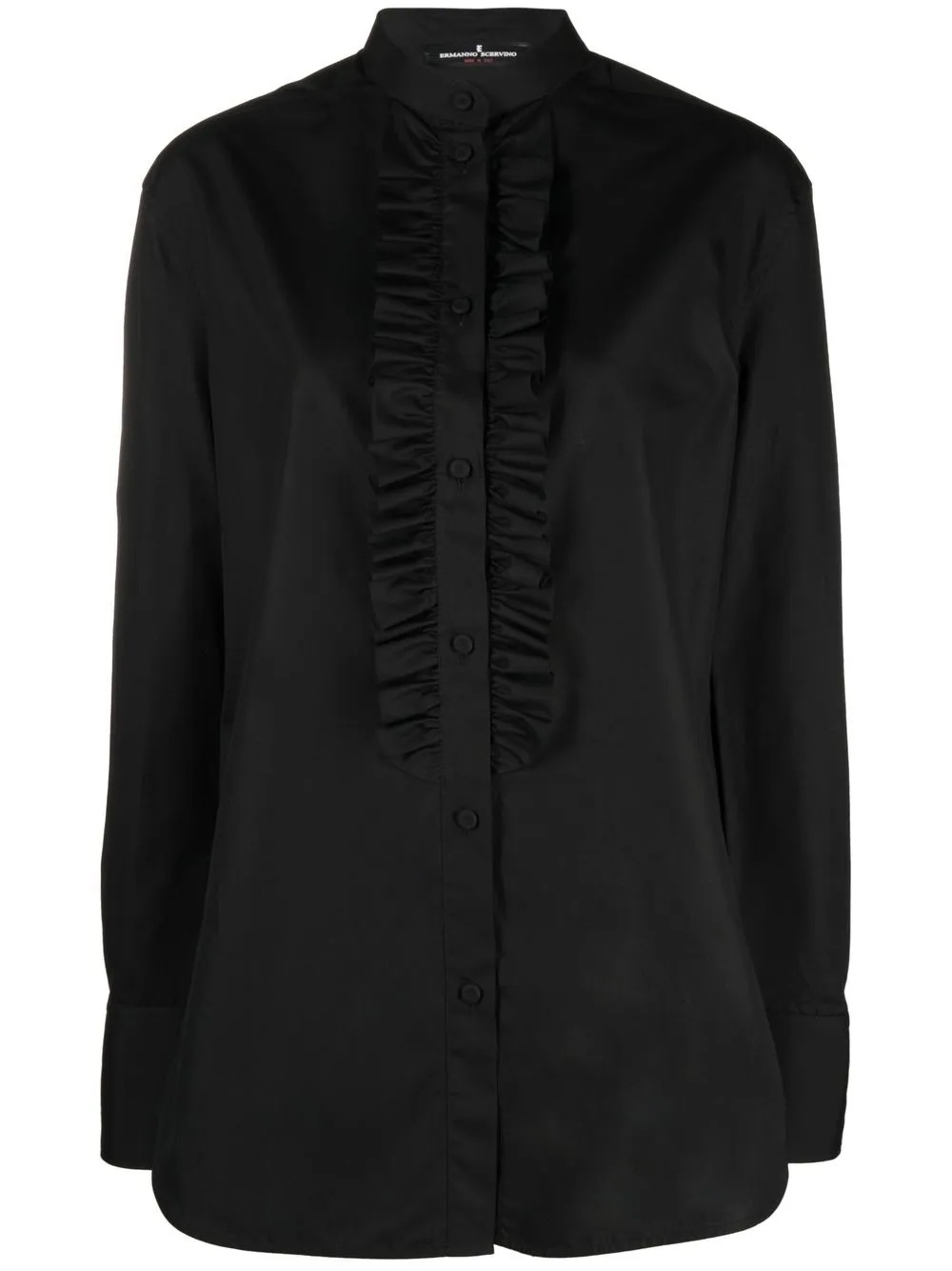 

Ermanno Scervino ruffled cotton shirt - Black