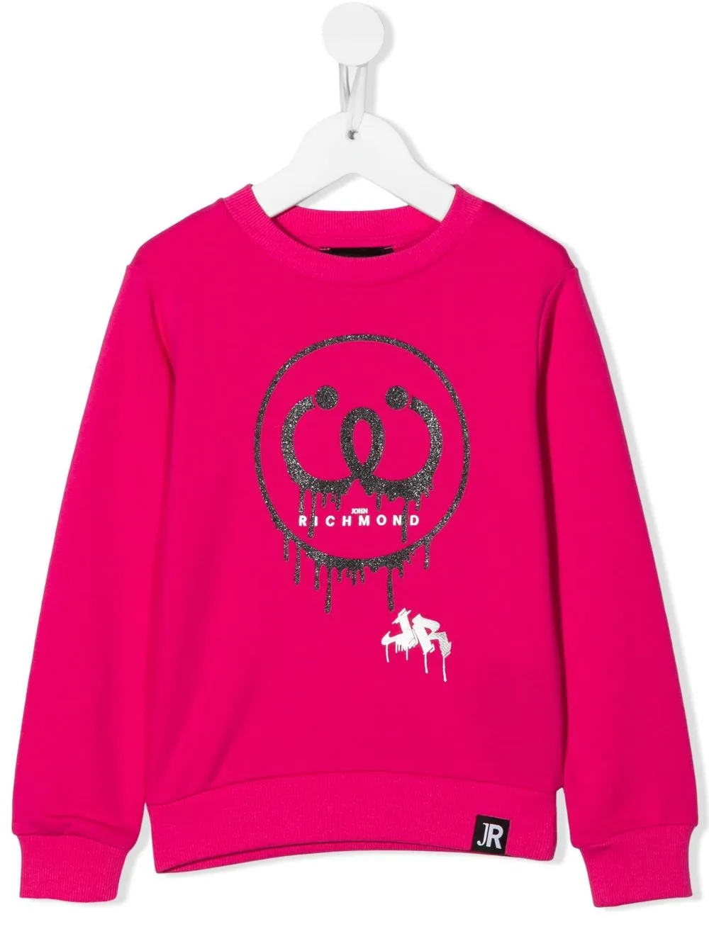 

John Richmond Junior logo-print cotton sweatshirt - Pink